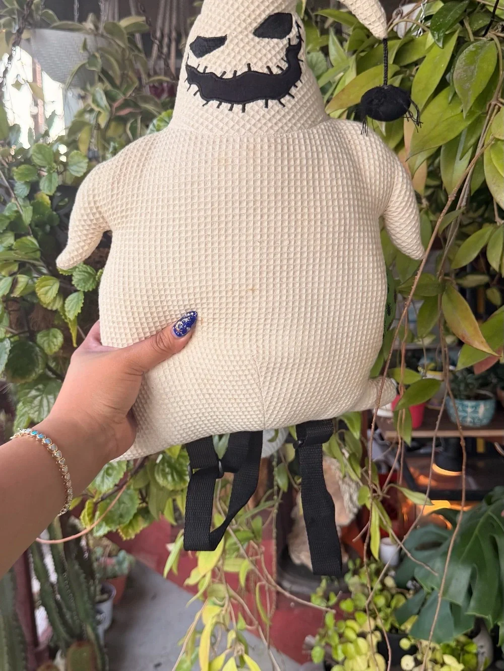 Cream NBC Halloween Oogie Boogie Plush Backpack
